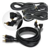 25 Cabo Technoise Rca 1 Metro Série 100 Pro Conector L Preto