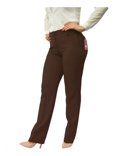 Pantalon De Vestir Mujer Oficina Tiro Alto Platine Original