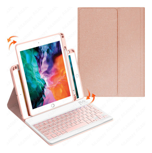 Funda Giratoria De 360° Con Teclado For iPad 9.7 5/6th/air