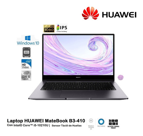 Laptop Huawei Matebook B3-410 Core I5-10210u 8gb 512gb 14fhd