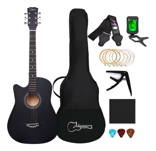 Guitarra Acústica De 38 Inch Y Accesorios Kitguitarra Zurda