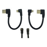 Cerrxian Combo De Cable Corto Micro Usb De 5.9 In, Chapado E