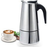 Cafetera Italiana Moka 6 Tazas Acero Silver Deluxe