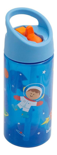 Garrafa Infantil Com Canudo Rígido Retrátil Buba Cor Astronauta 15329