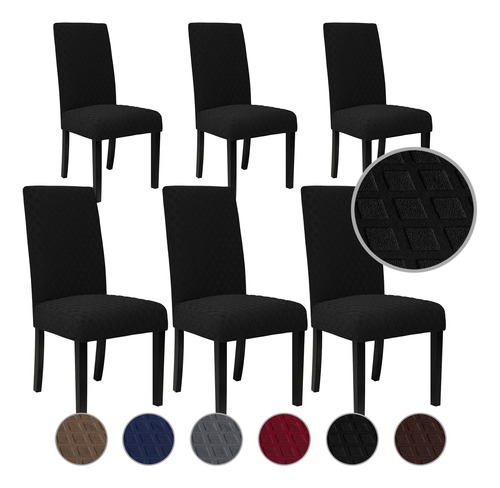 6 Pzs Fundas Protectoras  Removibles Para Silla Comedor 