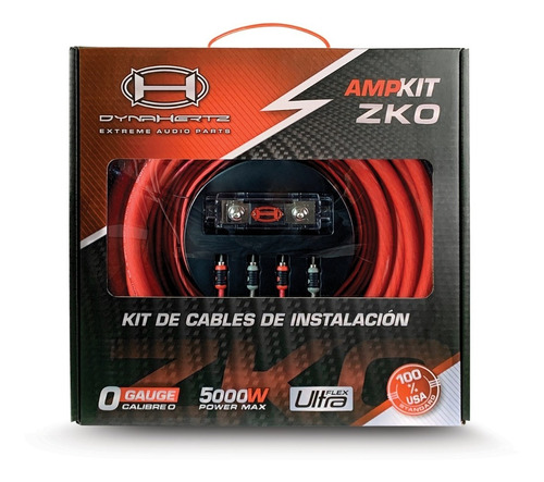 Kit De Cables - Amp Kit Zk0 - 0 Gauge - Dynahertz
