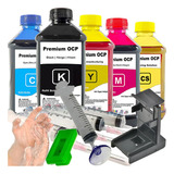 Kit 500ml Com Tintas Black E Color Corante Hp 664 662 122 60