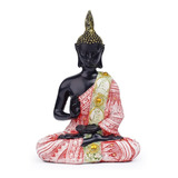Figura Buda En Meditación Estatua Decorativa Rosada