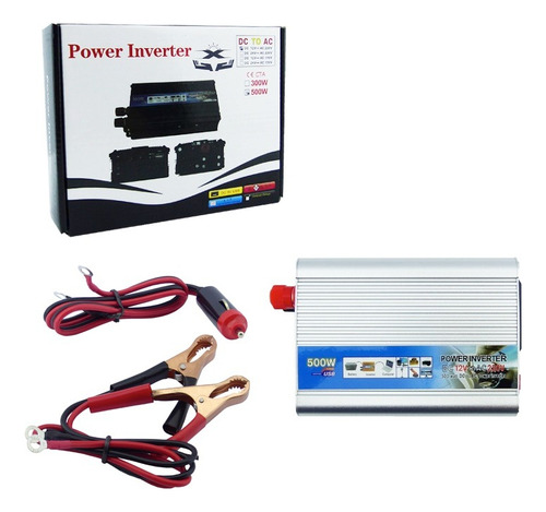 Inversor Corriente Voltaje 12v A 220v 500w Adaptador Auto