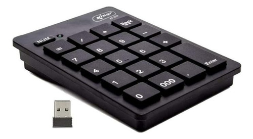 Mini Teclado Numérico Usb Sem Fio Kp-2038 Alcance 10 Metros