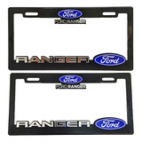  Portaplacas Premium Ford Ranger Azul Juego 2 Piezas