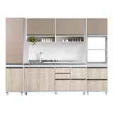 Combo Cocina Completo Sorrento 2,65 M + Mesada Johnson Acero