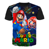 Camiseta De Mario Bros Odyssey  Videojuegos Para Niños Gamer