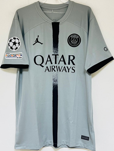 Jersey París 2023 Psg Champions Tercera Gris