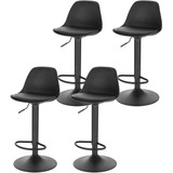 Set X4 Silla Bar Con Altura Ajustable Diseño Ergonómico 