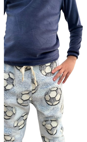 Conjunto Pijama Luminoso Invierno Nene Polar Niños Abrigado