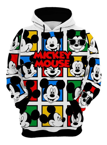 Blusa Moletom Mickey Mouse Colors Desenho Animado Full 294