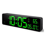 Reloj De Pared Digital Con Hora, Fecha, Temperatura, Despert