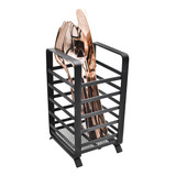 Porta Cubiertos Metalico Organizador Cocina Escurridor Negro