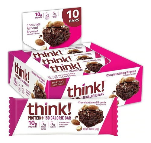 Think Thin - Barras De Proteina Chocolate Y Almendras 400g