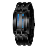 Moda Metal Led Reloj Binario Barras Estilo Futurista