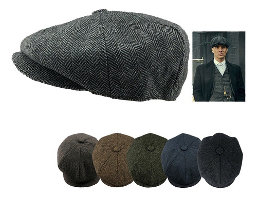 3 Piezas Peaky Blinders Tommy Shelby English Lana Gorra