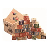 Juguete Cubos De Madera Figuras Números Y Letras 48pzas