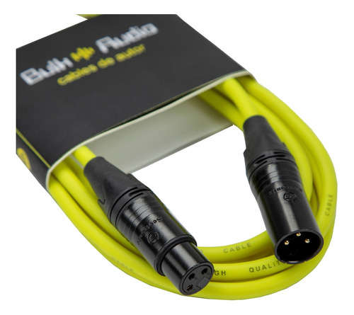 Cable Xlr - Xlr Balanceado Bulkaudio Amarillo ( Mic N) 1mt