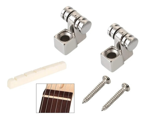 Kit Rebaixador De Cordas + Nut De Osso 43mm Para Guitarra 