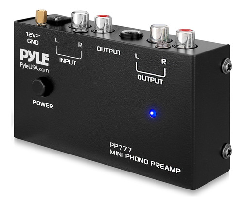 Pyle Output Pp777 Phono Turntable Preamp Mini Electronic Aud