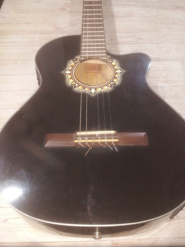 Guitarra Electroacústica Fonseca Negra, Con Funda De Regalo 