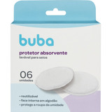 Absorvente P/ Seios Reutilizável Amamentação Kit 6 Un - Buba