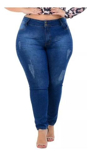 Calça Jeans Feminino Plus Size 46 A O 54 Cintura Alta. Linda