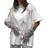Camiseta Holgada De Mujer Con Diseño De Lazo