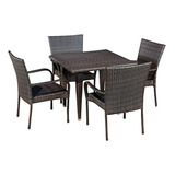 Set De Comedor Exterior Delani, 5 Pzas, Multibrown