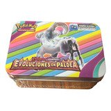 Lata Pókemon + Mazo 39 Multicolor + 3 Doradas Evolución En P