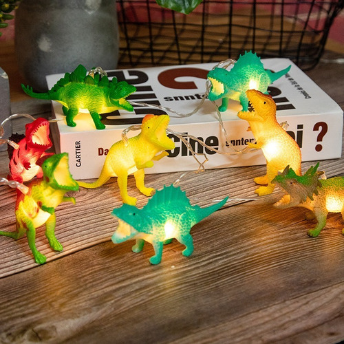 Luces Led Dinosaurios Adorno Pila O Usb Habitacion Niños .