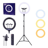 Iluminador Ring Light Yq-460b 18 Pol 48cm 448 Leds 50w Bolsa