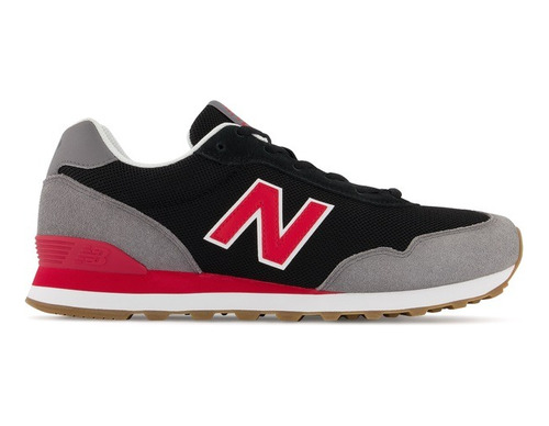 Zapatilla New Balance Hombre Ml515vs3 Negro Con Rojo Y Gris