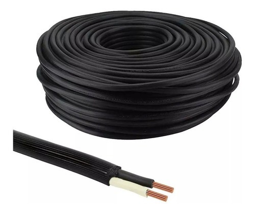 Cable Uso Rudo 2x12 Iusa 20m Color De La Cubierta Negro