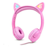 Olyre Audífonos Para Niñas Con Led Up Cat Ears 85db Para