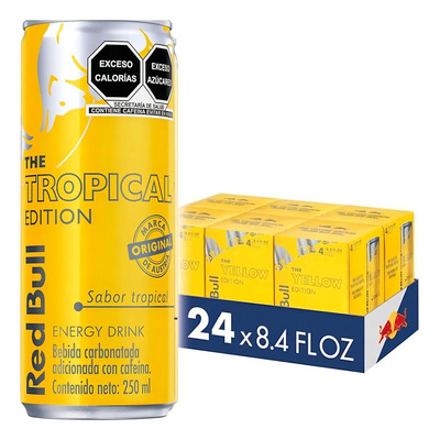 Pack De 24 Energizante Red Bull Tropical Edition 250 Ml | Meses sin interés
