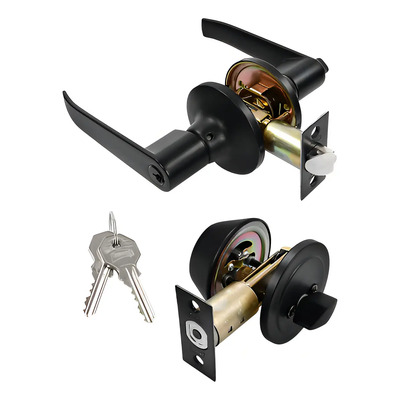Combo Cerradura De Manija Tampico Phillips Mx6969 + Cerrojo Color Negro | Envío gratis