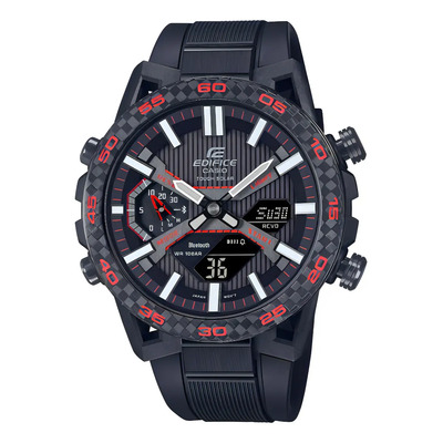 Reloj Casio Edifice Ecb-2000pb-1a Hombre Color de la correa Negro Color del bisel Negro Color del fondo Negro | Envío gratis