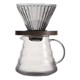 Cafetera V60 De Vidrio De 500ml Incluye Jarra Y Embudo