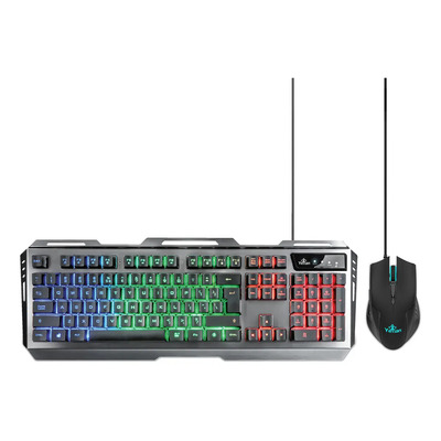 Kit Gamer Teclado Y Mouse Yeyian Phoenix 3000, Retroiluminaciones RGB, Español, 105 Teclas, Para Xbox Series S\u002FX, Ps4,Ps5, Negro, YKP-2070 | Meses sin interés