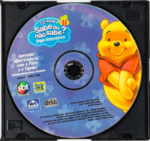 Jogo Pc Sabe Ou Não Sabe? Jogo Interativo Pooh Tigrão Disney