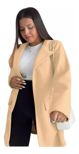 Tapado Abrigo Invierno Mujer Saco Blazer Moda Campera Paño