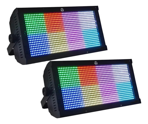 2 Super Strobo Led 1000w Atomic Rgb Luz Estroboscópica Ip20