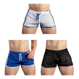 Pantalones Cortos Gimnasia Para Hombres Para Deportivos 3pcs